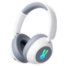 디알고 어린이안전 청력보호 LED 블루투스6.0 유무선 키즈헤드폰 BH10CK, 화이트, DRGO-BH10CK