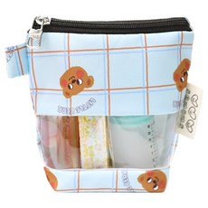 세맘스 방수 투명 TPU 약 파우치, 꾸몽 블루