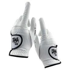 JAMA GOLF 塗鴉風機能性高爾夫手套 雙手穿戴組, 白色, 1套