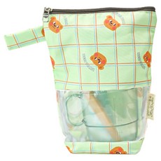 세맘스 방수 투명 TPU 양치컵 파우치, 꾸몽 그린