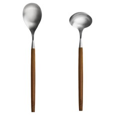 드부아 아벨리아 조리도구 2종세트, 혼합색상, 1세트, 볶음스푼 + 국자 소