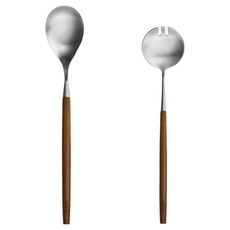 드부아 아벨리아 조리도구 2종세트, 혼합색상, 1세트, 볶음스푼 + 샐러드포크