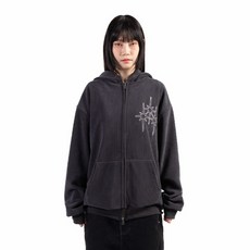 saintpain 男女通用鬆餅格雙面穿連帽拉鍊外套