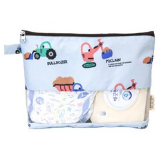 세맘스 방수 투명 TPU 기저귀 파우치 가로형, 덤프 프렌즈