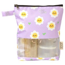 세맘스 방수 투명 TPU 기저귀 파우치 세로형, 새싹 데이지