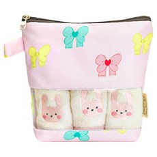 세맘스 방수 투명 TPU 수건 파우치, 하트퍼프