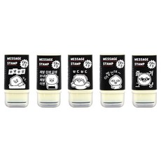 Kakao Friends Life 方形印章5件組, 黑色, 1套