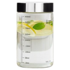 미르코리아 눈금 내열유리병, 400ml, 1개