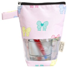 세맘스 방수 투명 TPU 양치컵 파우치, 하트퍼프