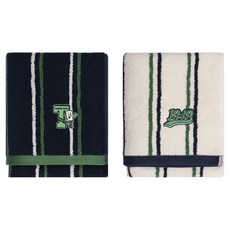 Towelkun 雙條紋洗臉毛巾 220g 30支精梳棉, 隨機出貨, 2個