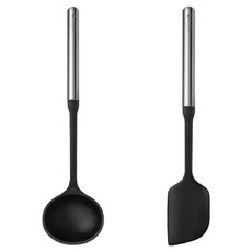 드부아 에클라 실리콘 조리도구 2종 세트, 혼합색상, 1세트, 국자 + 스파츌라