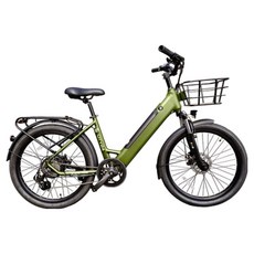 이지라이드 City-24 36V 500W 10Ah 이륜전기자전거 고객직접설치, 아미그린, 알루미늄