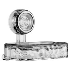 Edish 波紋吸盤肥皂盒 吸盤肥皂盒 瀝水肥皂盒 單層, 顏色隨機, 1個