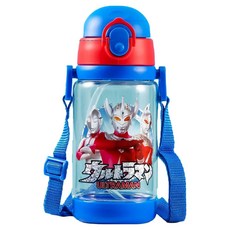 ULTRAMAN 超人力霸王 一杯雙蓋 聯名款兒童水壺, 藍紅奧特, 520ml, 1個