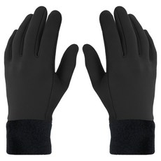 그루브에이터 윈터터치 국산 방한 겨울레저 터치장갑, 무지블랙, 1세트