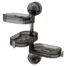 Edish 波紋吸盤肥皂盒 吸盤肥皂盒 瀝水盒 旋轉款, 顏色隨機, 1個