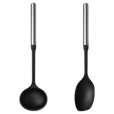 드부아 에클라 실리콘 조리도구 2종 세트, 혼합색상, 1세트, 국자 + 볶음스푼