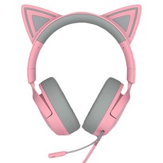 RAZER 雷蛇 北海巨妖 Kitty V3X 耳罩式耳機, 粉晶色, RZ04-05350100-R3M1