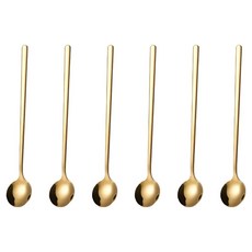 Hesii 北歐純境 咖啡小圓匙 17 x 3cm, 金色, 6個, 單品
