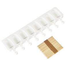 베스톰 아이스바몰드 수제하드바 8구 + 나무스틱 50p 세트, 화이트(하드바), 1세트