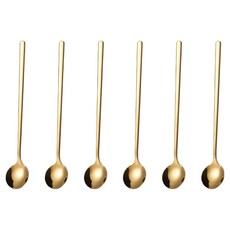 Hesii 北歐純境 咖啡小圓匙 15 x 3cm, 金色, 6個, 單品