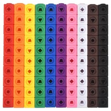 OZ TOY 數字連接積木 方塊 100片 aq812, 混合顏色, 1個