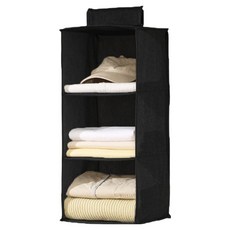 Vinty Corner 實用衣櫃收納掛架 3層, 黑色, 1個