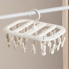 From PAPA 多功能襪子晾衣架 20夾, 亮白色, 1個