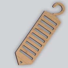 Monologis 木製領帶架, 素色空白版, 1個