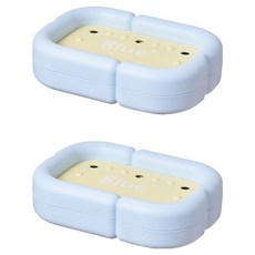 THE ZAKKA 粉彩雙層排水香皂盤 FREE(15.5 x 11 x 11 cm), 藍色, 2個