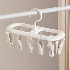 프롬파파 멀티 양말 건조대 12클립, 브라이트 화이트, 1개