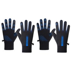 Keublancs 男士簡約運動防寒防滑觸控手套, 藍色, 2套