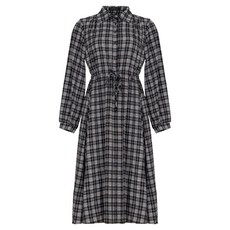 부루앤쥬디 카라 체크 셔링 원피스 BORJDR504B