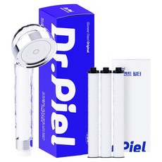 Dr.Piel 皮益博士 過濾蓮蓬頭 + 濾芯 3入組, 透明, 1套