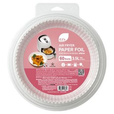 EZn이지엔 에어프라이어 종이호일, 60개입, 1개