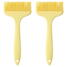이지실리 실리콘 베이킹 오일 와이드 브러쉬, 옐로, 2개