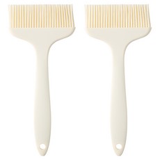 EasySili 寬版矽膠烘焙油刷, 白色, 2個