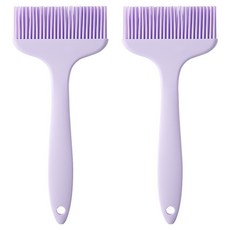 EasySili 矽膠寬版烘焙油刷, 紫色, 2個