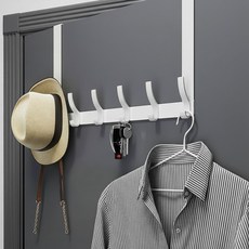 FromPaPa 免打孔門後掛勾 12勾, 白色特別款, 6個