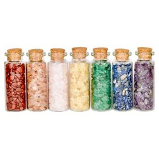 魔礦瓶水晶碎石 紅磚石 + 橙月光 + 黃水晶 + 綠東陵 + 青金石 + 紫水晶 + 粉晶, 彩虹