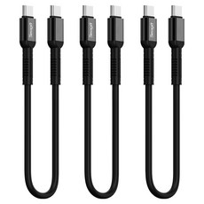 서가 메탈 고강도 초고속 충전 케이블 C to C PD 60W, 30cm, 블랙, 3개