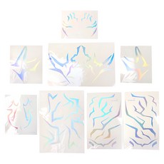 STUPID BABO K POP 陰間使者 裝飾貼紙 8款套組, 雷射, 1套