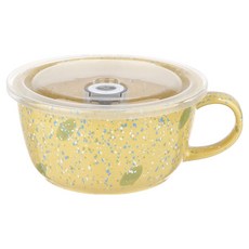 plala 單手煮 微波爐拉麵碗, 黃色, 1個