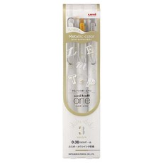 Uni 三菱 uni-ball one 自動鋼珠筆 3色組 UMN-SC-38 WGS3C, 白色 + 金色 + 銀色, 1套