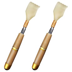 바코젤 길이조절 고급형 효자손, 황토색, 2개 황토색, 2개