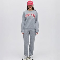 Elsso 女款New York布魯克林大學T束口褲刷毛運動上下套裝