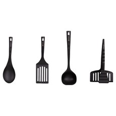 Valgobia 義大利精品烹飪工具4件組, 銀色, 1套, 料理匙 + 鍋鏟 + 湯勺 + 煎餅夾