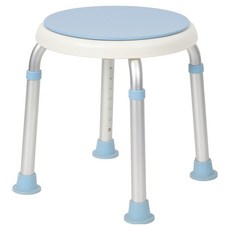 康逸 可調高防滑浴室圓凳 B04, 白色, 1個