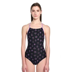 여성용 엠보스 로우컷 U리본 타이 back 탄탄이 수영복 WRT2034