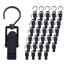 旋轉式曬衣夾, 黑色, 30個